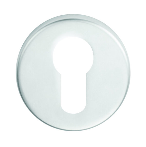 Eurospec Escutcheon - Euro Profile - Push-on Round Rose - Satin Stainless Steel