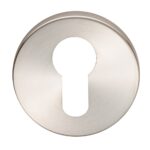 Eurospec Escutcheon - Euro Profile - Push-on Round Rose - Satin Stainless Steel
