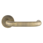 Eurospec Nera 19mm Safety Lever on Sprung Push-on Round Rose - Antique Brass