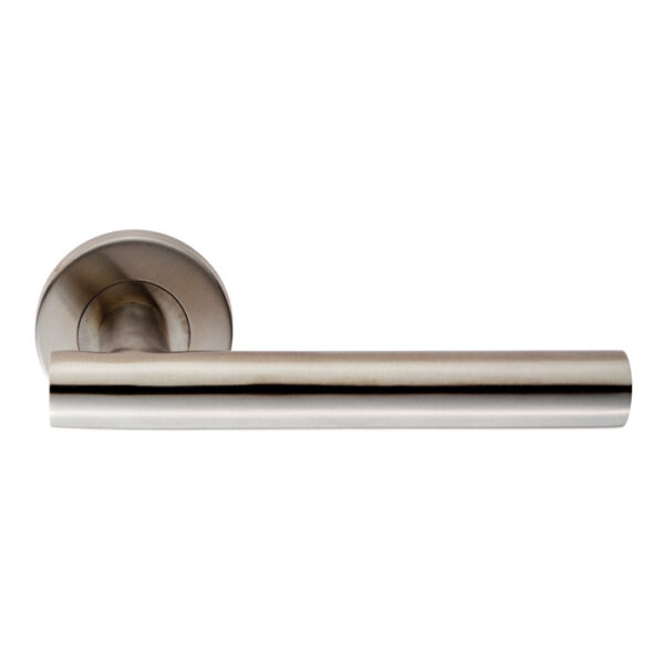 Eurospec Philadelphia Lever on Sprung Push-on Round Rose - Satin Stainless Steel