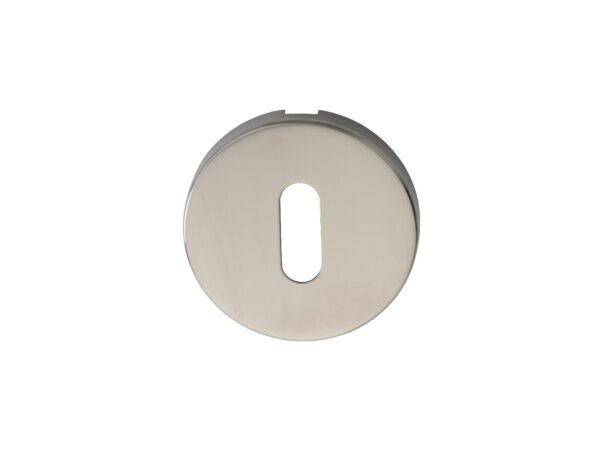 Eurospec Escutcheon - Lock Profile - Push-on Round Rose - Bright Stainless Steel