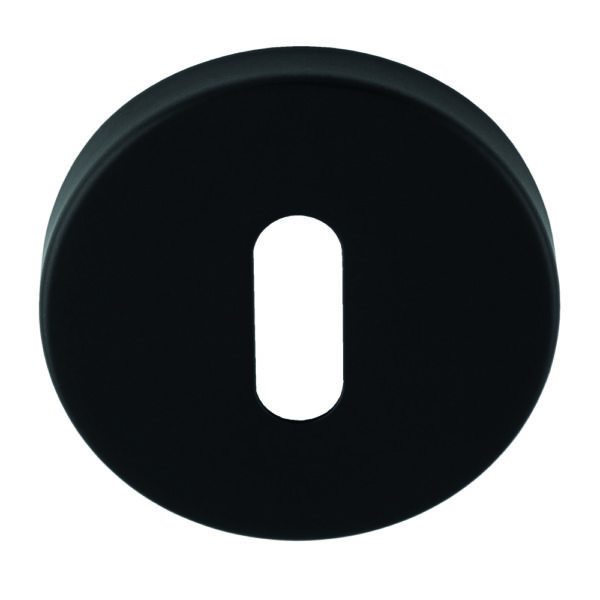Eurospec Escutcheon - Lock Profile - Push-on Round Rose - Matt Black