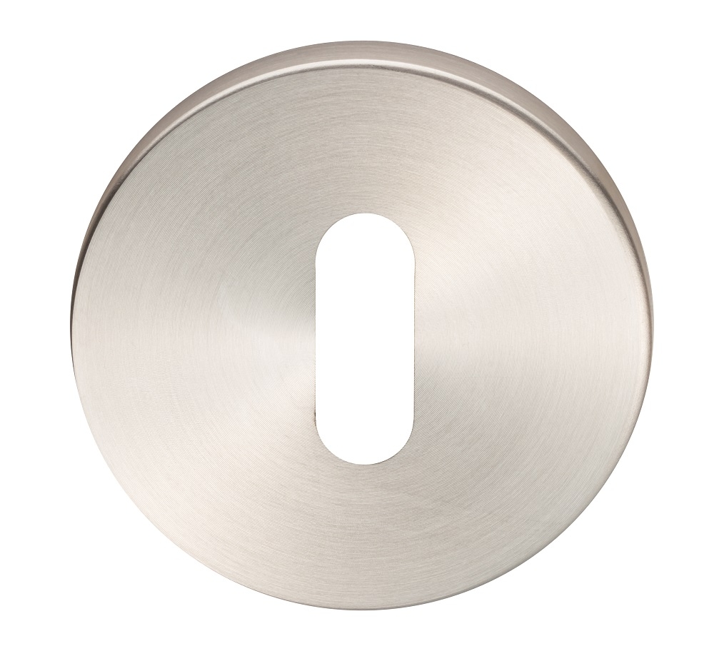 csp1006sss.jpg Eurospec Escutcheon - Lock Profile - Push-on Round Rose - Satin Stainless Steel - Image 1
