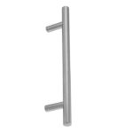 Eurospec 19mm Dia. Straight T Bar Pull Handle - 225mm C/C (325mm O/a) - Bolt Through Fixing - Satin Stainless Steel