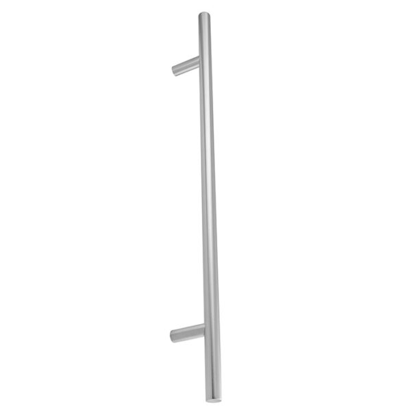 Eurospec 19mm Dia. Straight T Bar Pull Handle - 425mm C/C (600mm O/a) - Bolt Through Fixing - Satin Stainless Steel