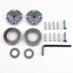 Eurospec Face Fix Rose to Suit Pull Handles - Pair - Satin Stainless Steel