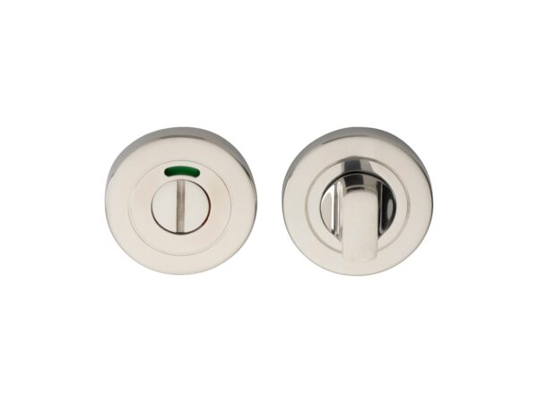 Eurospec Turn & Release - 5mm Spindle - Push-on Round Rose - Optional Indicator - Bright Stainless Steel