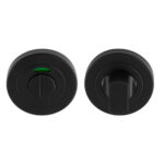 Eurospec Turn & Release - 5mm Spindle - Push-on Round Rose - Optional Indicator - Matt Black
