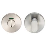 Eurospec Turn & Release - 5mm Spindle - Push-on Round Rose - Optional Indicator - Satin Stainless Steel