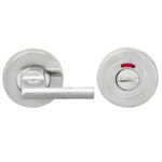 Eurospec Large Turn & Release - 5mm Spindle - Push-on Round Rose - Optional Indicator - Bright Stainless Steel