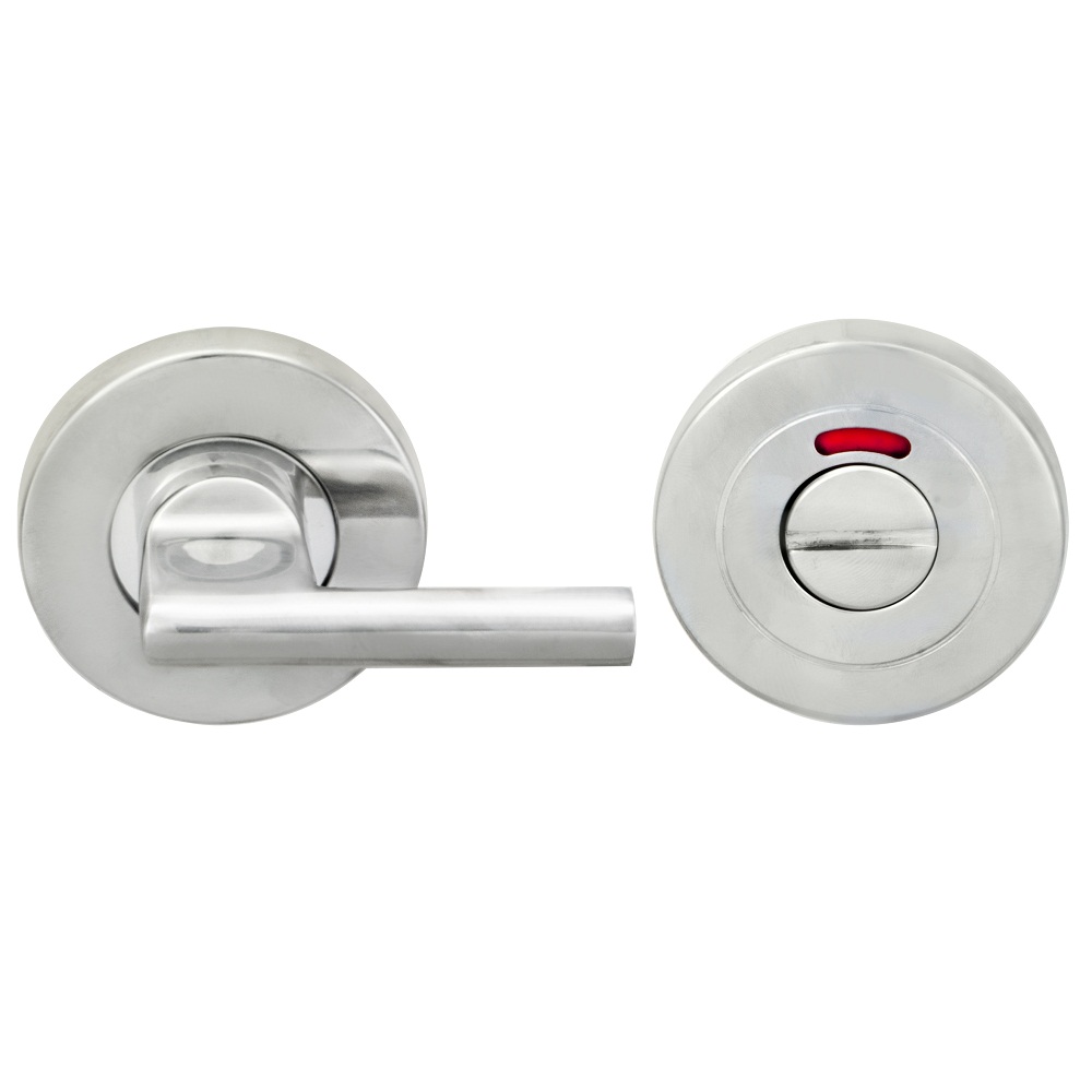 cst1025bss_2.jpg Eurospec Large Turn & Release - 5mm Spindle - Push-on Round Rose - Optional Indicator - Bright Stainless Steel - Image 1