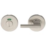 Eurospec Large Turn & Release - 5mm Spindle - Push-on Round Rose - Optional Indicator - Satin Stainless Steel