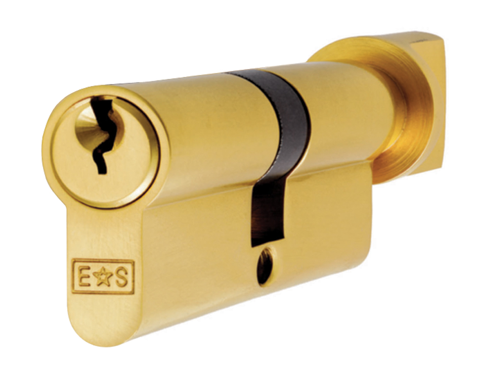 CYA71370 001 Eurospec Mp5 70mm Euro Cylinder & Turn - Ktd - (Architectural) - Polished Brass - Image 1
