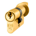 Eurospec Mp5 80mm Euro Cylinder & Turn - Ktd - (Architectural) - Polished Brass