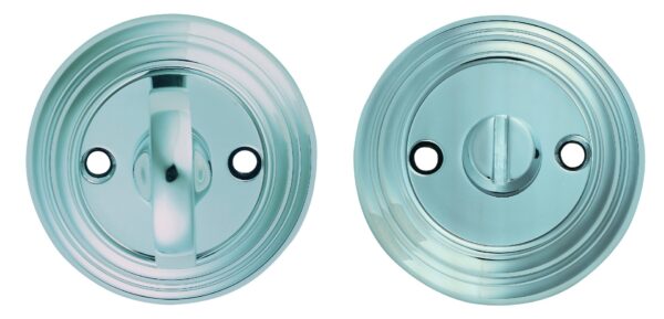 Carlisle Brass Turn & Release on Round Rose (4.9 x 67mm Spindle) - (Face Fix) - Polished Chrome