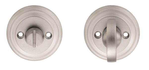 Carlisle Brass Turn & Release on Round Rose (4.9 x 67mm Spindle) - (Face Fix) - Satin Chrome