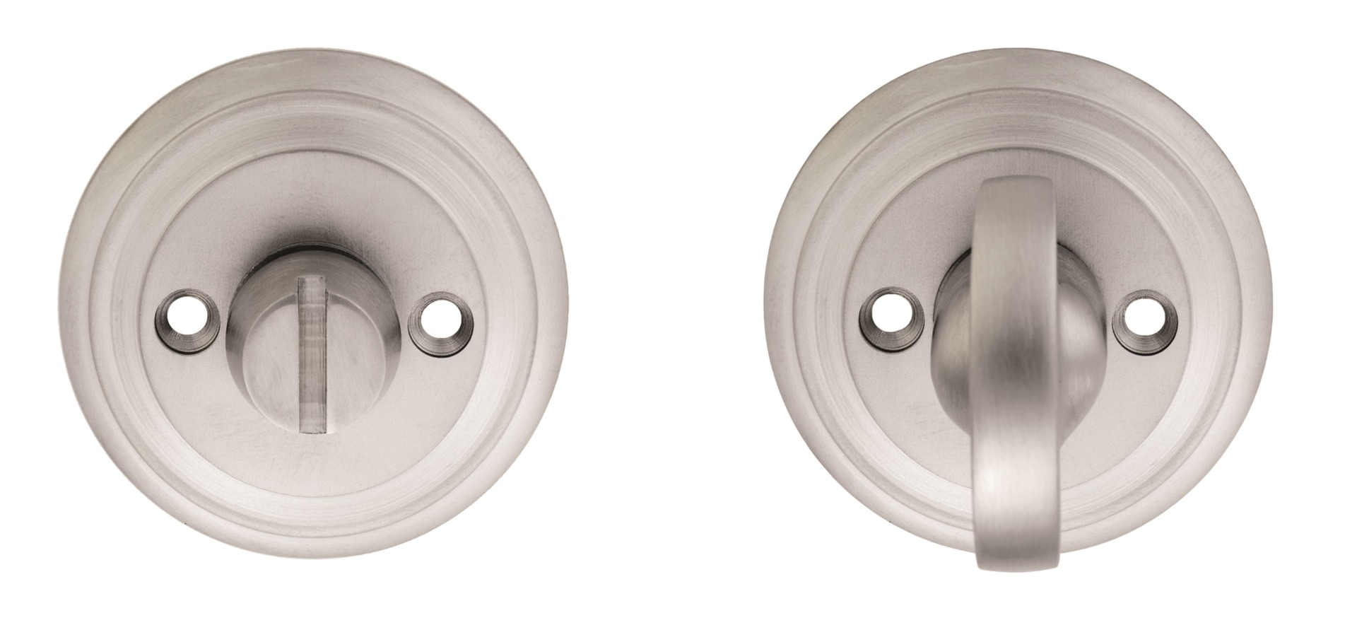 dk12sc_2.jpg Carlisle Brass Turn & Release on Round Rose (4.9 x 67mm Spindle) - (Face Fix) - Satin Chrome - Image 1