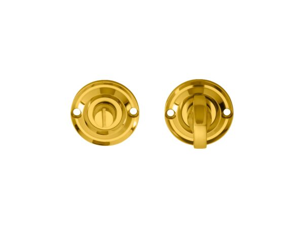 Carlisle Brass Turn & Release on Round Rose Small (4.9 x 67mm Spindle) - (Face Fix) - Polished Brass