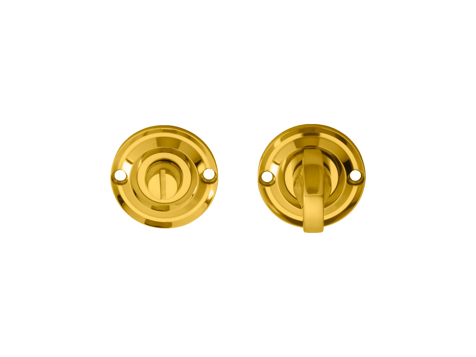dk13.jpg Carlisle Brass Turn & Release on Round Rose Small (4.9 x 67mm Spindle) - (Face Fix) - Polished Brass - Image 1