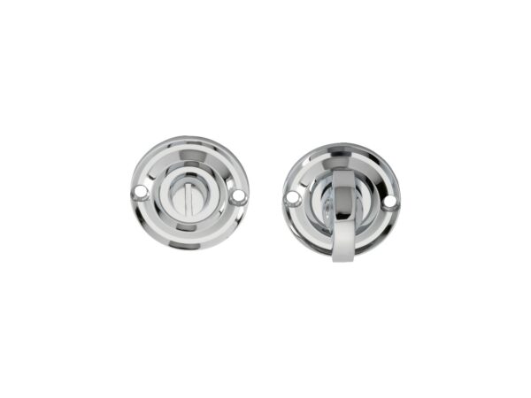 Carlisle Brass Turn & Release on Round Rose Small (4.9 x 67mm Spindle) - (Face Fix) - Polished Chrome