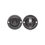 Carlisle Brass Turn & Release on Round Rose Small (4.9 x 67mm Spindle) - (Face Fix) - Matt Black
