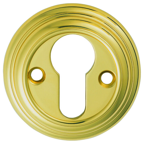Carlisle Brass Escutcheon Euro Profile Round Face Fix - Polished Brass