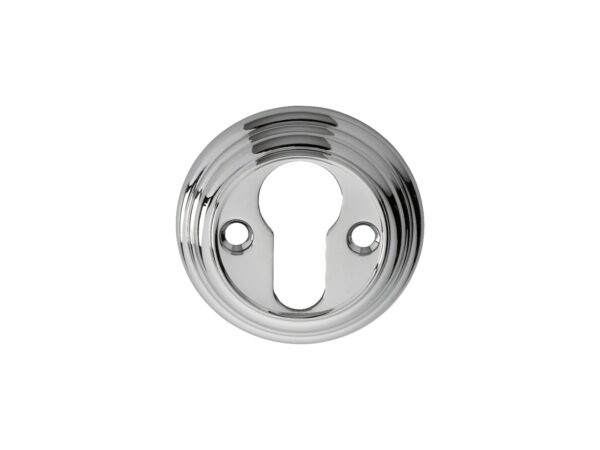 Carlisle Brass Escutcheon Euro Profile Round Face Fix - Polished Chrome