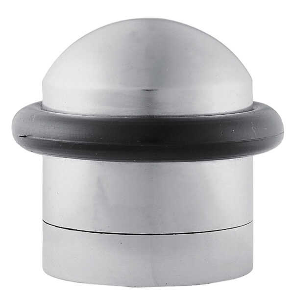 Carlisle Brass Floor Mounted Doorstop - Satin Chrome