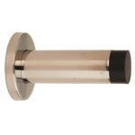 Eurospec 76 x 22mm - Wall Mounted Doorstop on Rose - Concealed Fix - Bright Stainless Steel