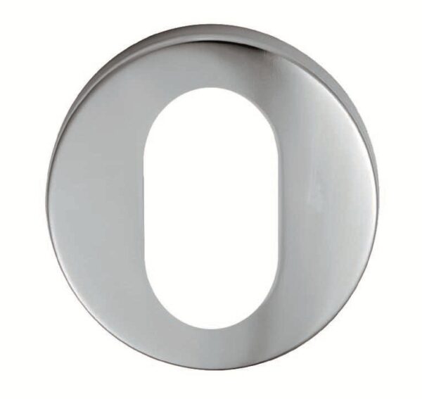 Eurospec Escutcheon - Oval Profile on Concealed Fix Round Rose - Satin Anodised Aluminium