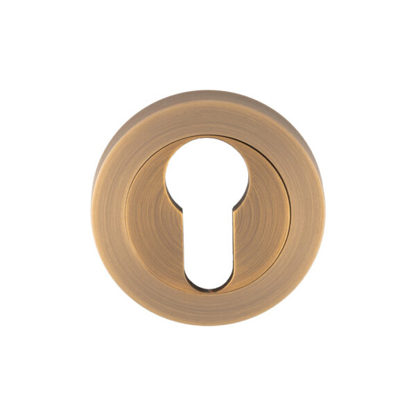 Carlisle Brass Escutcheon - Euro Profile - Screw-on Round Rose - Antique Brass