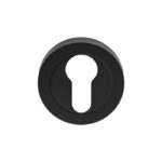Carlisle Brass Escutcheon - Euro Profile - Screw-on Round Rose - Matt Black