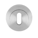 Carlisle Brass Escutcheon - Lock Profile - Screw-on Round Rose - Satin Chrome