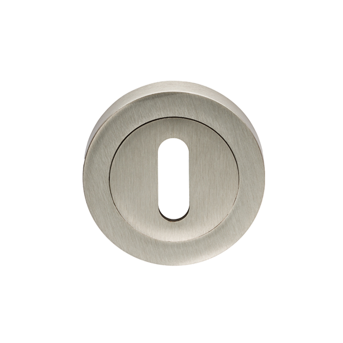eul002sn.jpg Carlisle Brass Escutcheon - Lock Profile - Screw-on Round Rose - Satin Nickel - Image 1