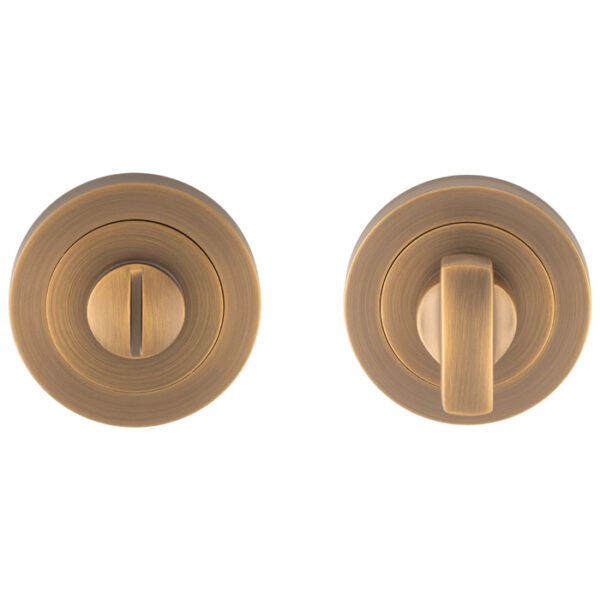Carlisle Brass Turn & Release - 5mm Spindle - Screw-on Round Rose - Antique Brass