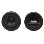 Carlisle Brass Turn & Release - 5mm Spindle - Screw-on Round Rose - Matt Black