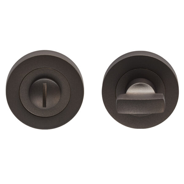 Carlisle Brass Turn & Release - 5mm Spindle - Screw-on Round Rose - Matt Bronze