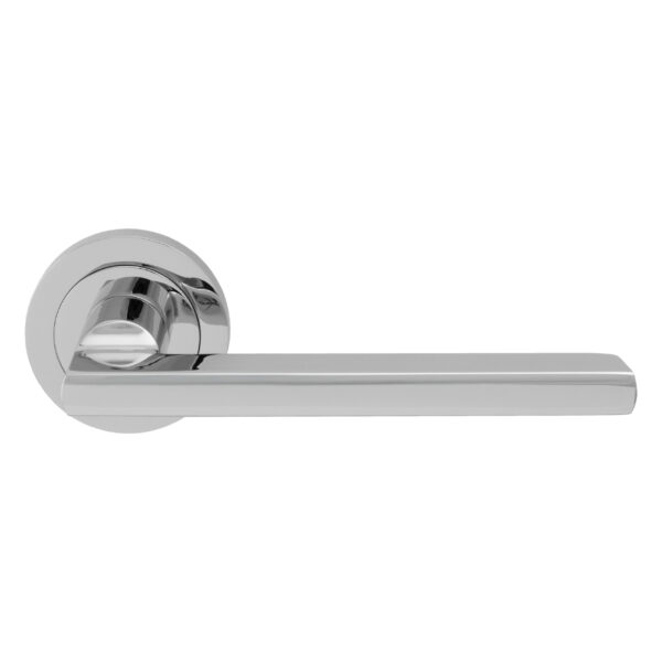 I-Tesori Trentino Lever on Sprung Screw-on Round Rose - Polished Chrome