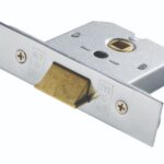 Eurospec Flat Latch 64mm - Satin Chrome