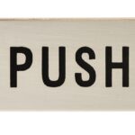 Eurospec 30 x 75mm - Push Sign - Face Fix - Satin Stainless Steel