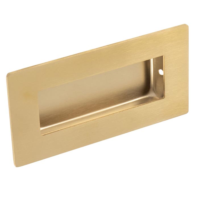 fph1000spvd.jpg Eurospec 102 x 50mm - Flush Pull - Rectangular - Satin PVD - Image 1