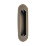 Eurospec 120 x 40mm - Flush Pull - Oval - Antique Brass