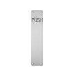Eurospec 300 x 75mm - Finger Plate - Push. - Satin Stainless Steel
