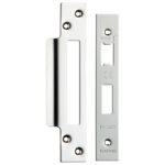 Eurospec Forend Strike & Fixings - Bas/Ess/Lss - Square - Bright Stainless Steel
