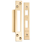 Eurospec Forend Strike & Fixings - Bas/Ess/Lss - Square - Satin Brass