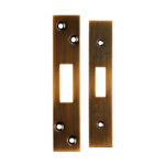 Eurospec Forend Strike & Fixings - Eds/Lds - Square - Antique Brass