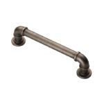 Carlisle Brass Pipe Handle 128mm C/C - Pewter