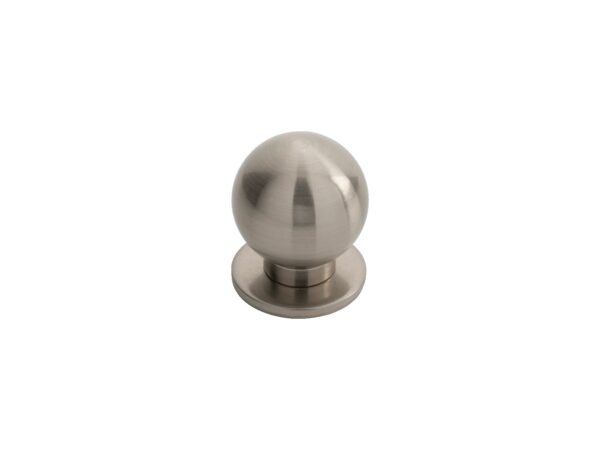 Carlisle Brass 30mm Stainless Steel Ball Knob W/ Rose - Satin Nickel