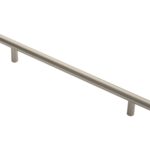 Carlisle Brass 12mm Dia. T-Bar Pull Handle - 192mm C/C - Bolt Through Fixing - Satin Nickel