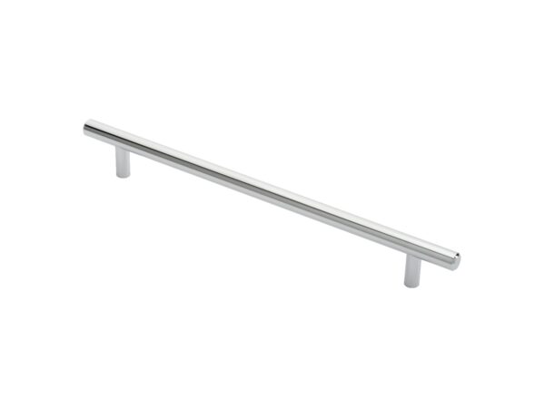 Carlisle Brass 12mm Dia. T-Bar Pull Handle - 224mm C/C - Bolt Through Fixing - Polished Chrome